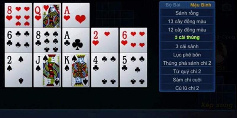 Cách xếp bài mậu binh RIKVIP hiệu quả