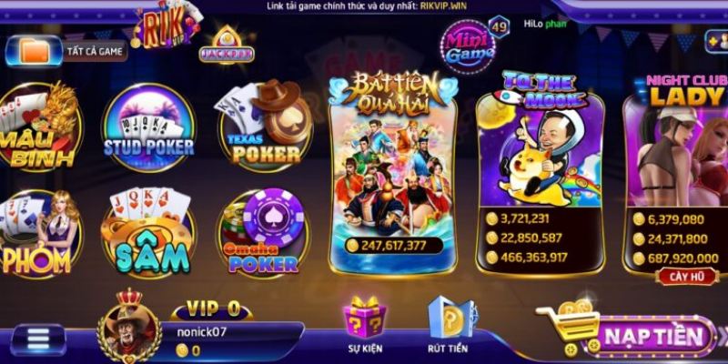 Tổng quan về hệ sinh thái game đổi thưởng Rikvip